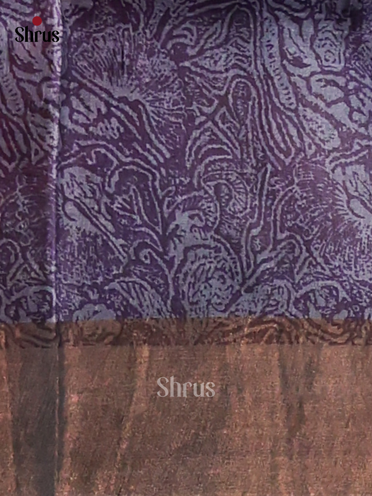 Purple & Grey - Tussar Saree - Shop on Shrus.com