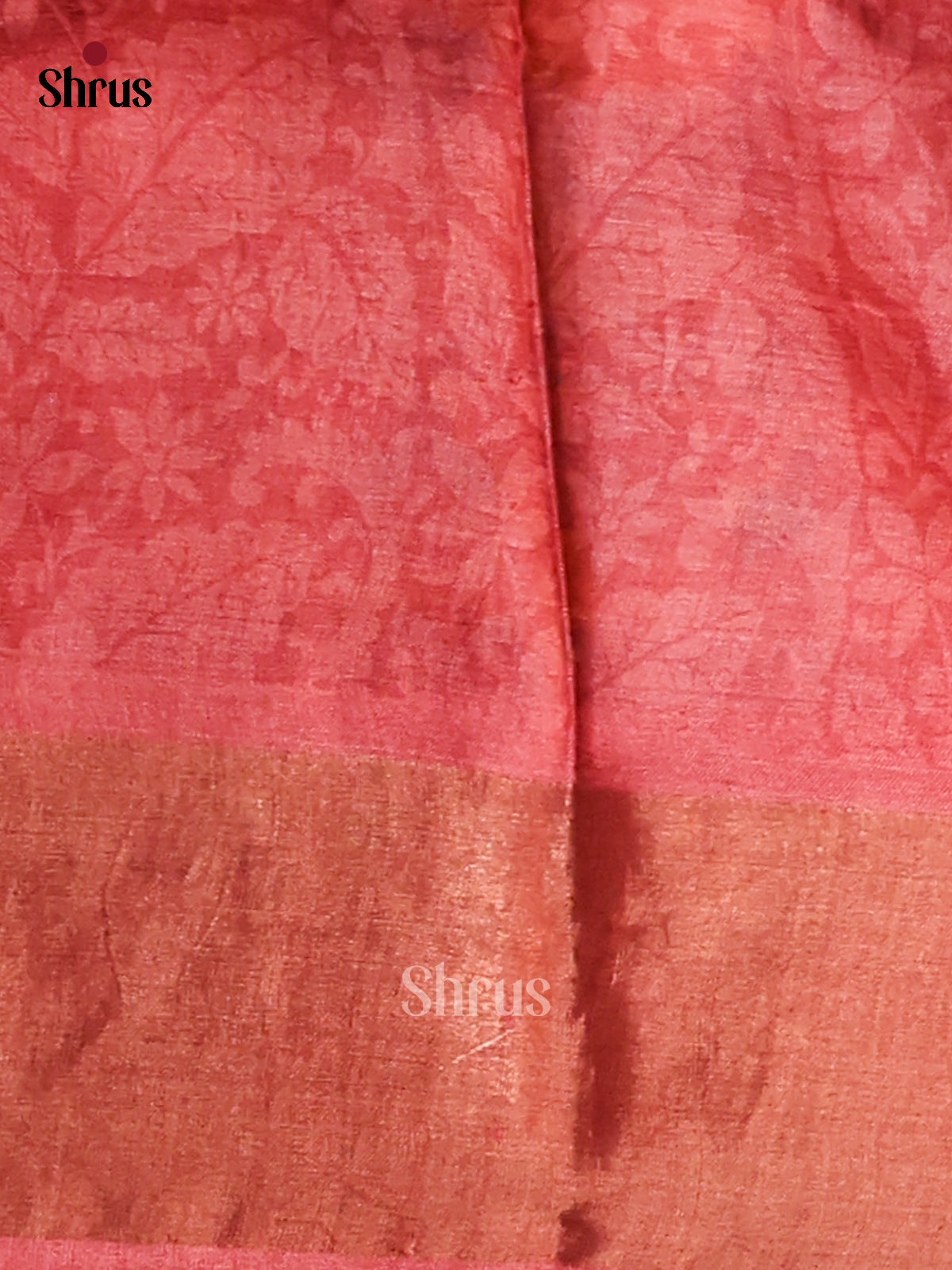 Mustard & Maroon- Tussar Saree - Shop on Shrus.com