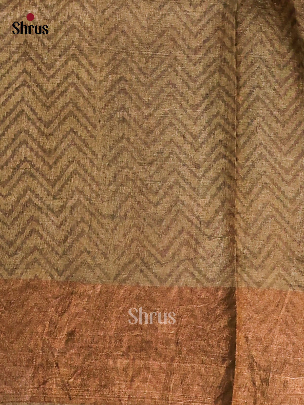 Chutney Green - Tussar Saree - Shop on Shrus.com