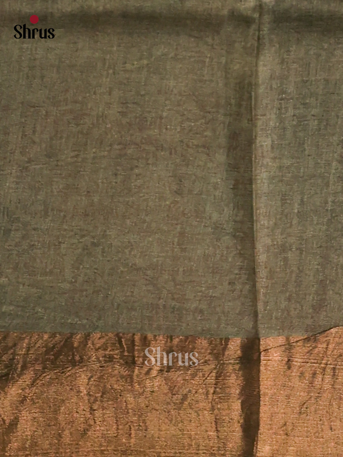Cream & Green- Tussar Saree - Shop on Shrus.com