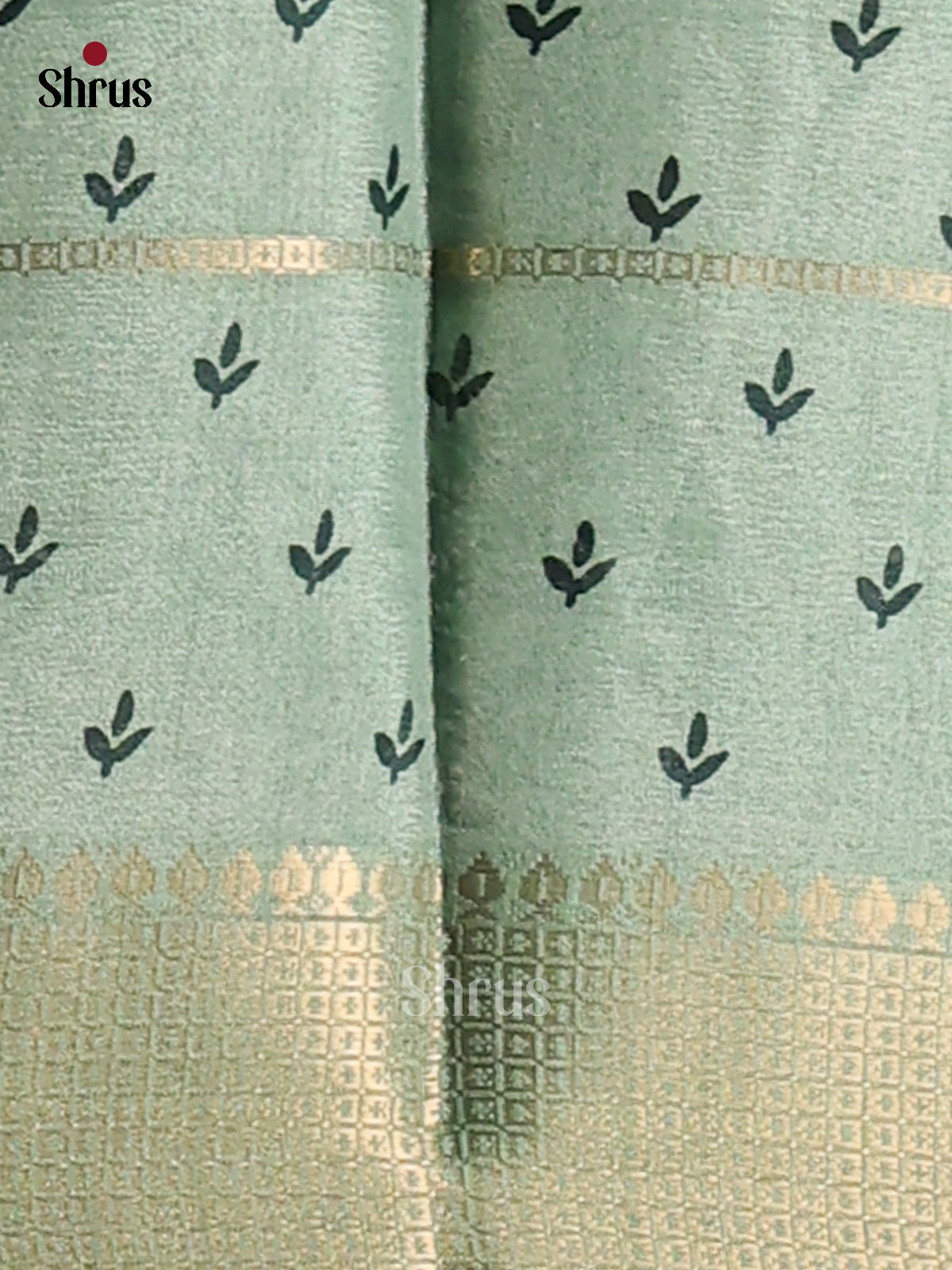Pista Green- Semi Crepe Saree - Shop on Shrus.com