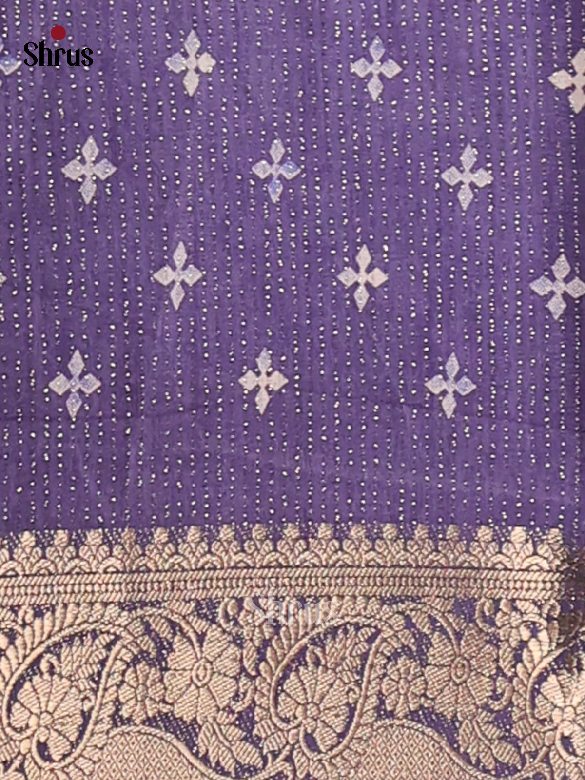 Dark Lavender - Semi Crepe Saree - Shop on Shrus.com