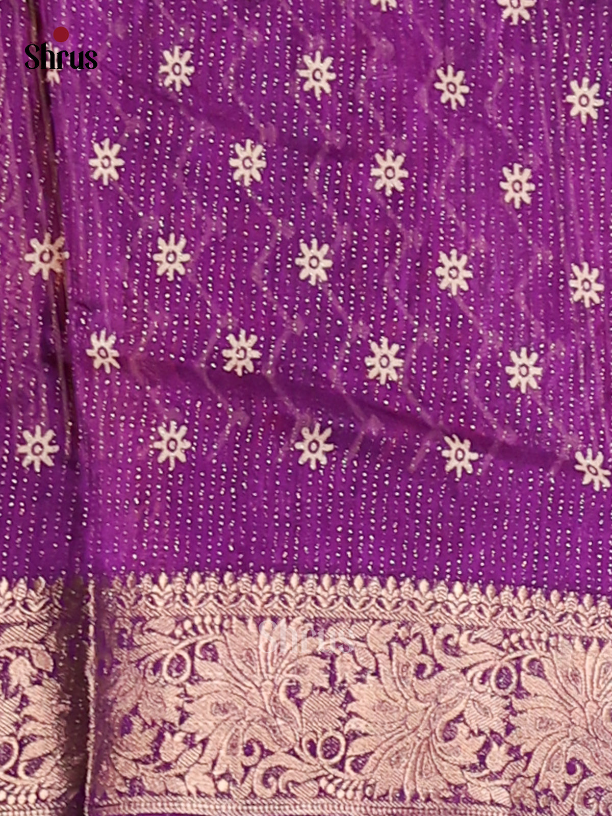 Violet - Semi Crepe Saree - Shop on Shrus.com