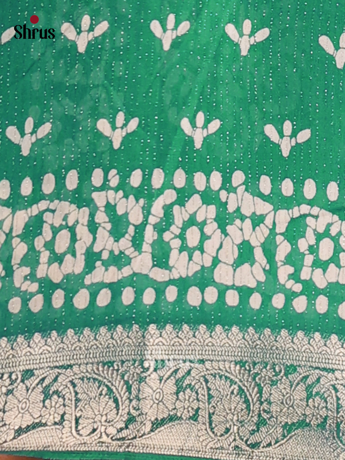 Green- Semi Crepe Saree - Shop on Shrus.com