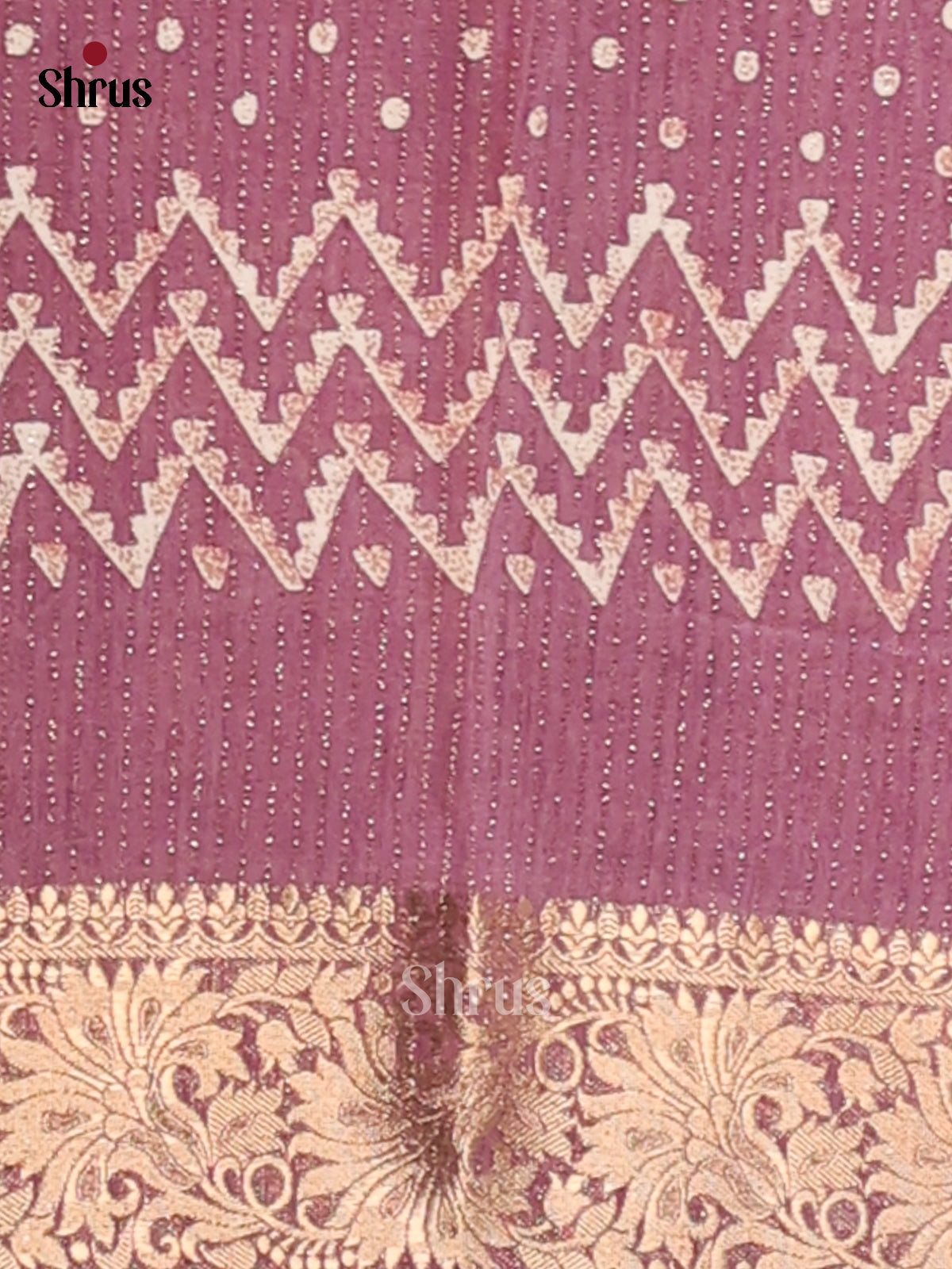 Purple - Semi Crepe Saree - Shop on Shrus.com