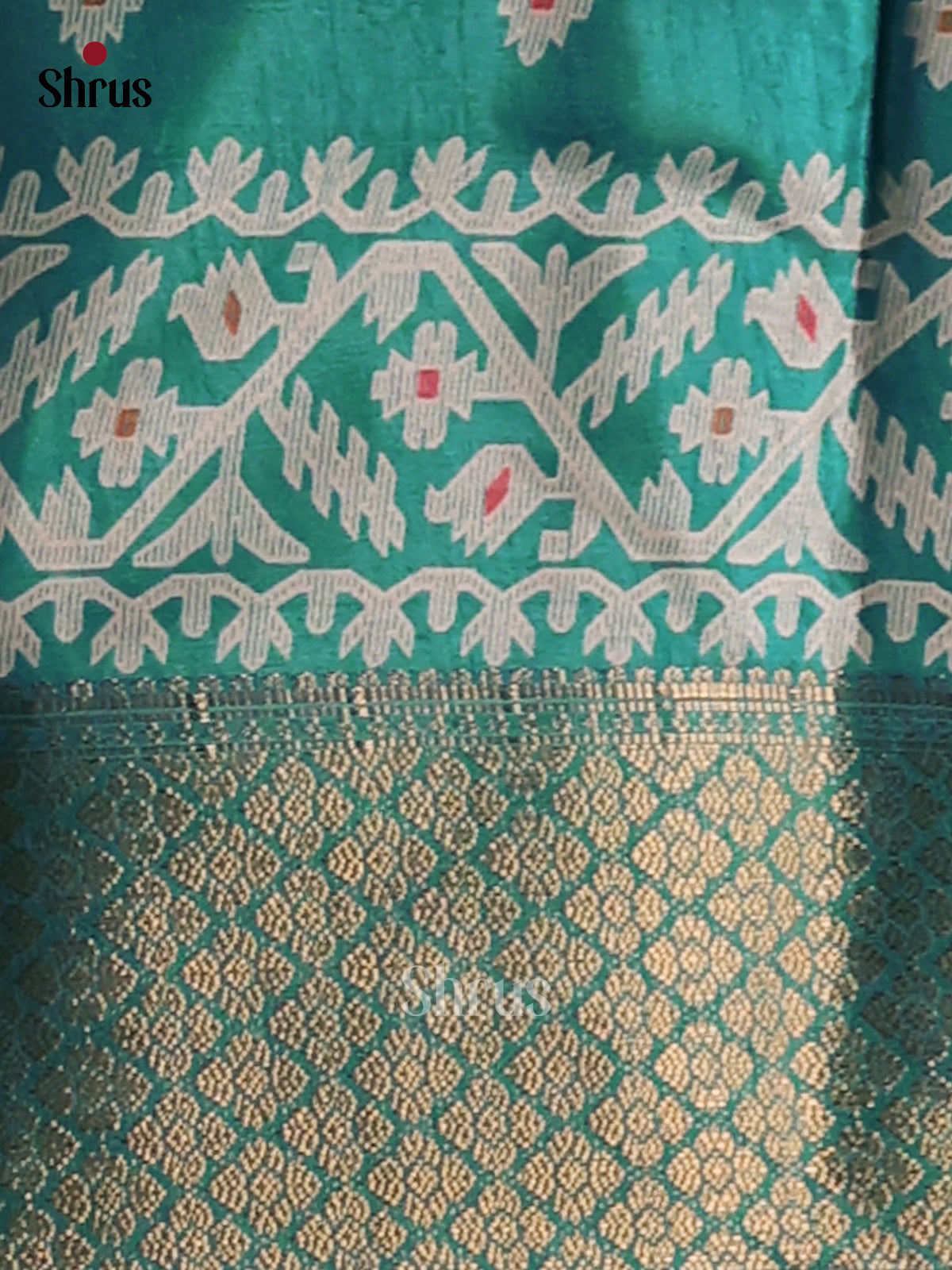 Green - Semi Crepe Saree - Shop on Shrus.com