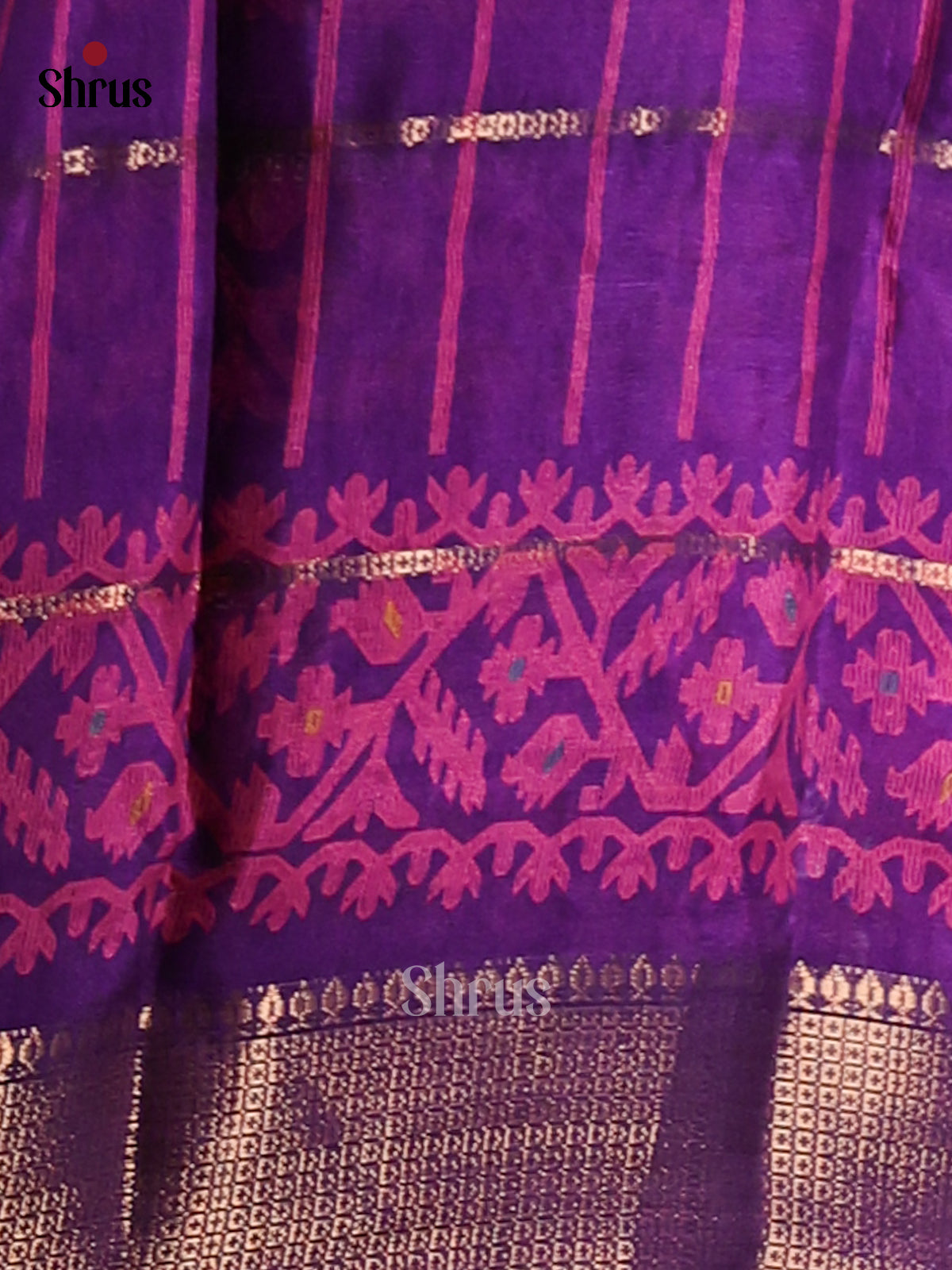 Violet - Semi Crepe Saree - Shop on Shrus.com
