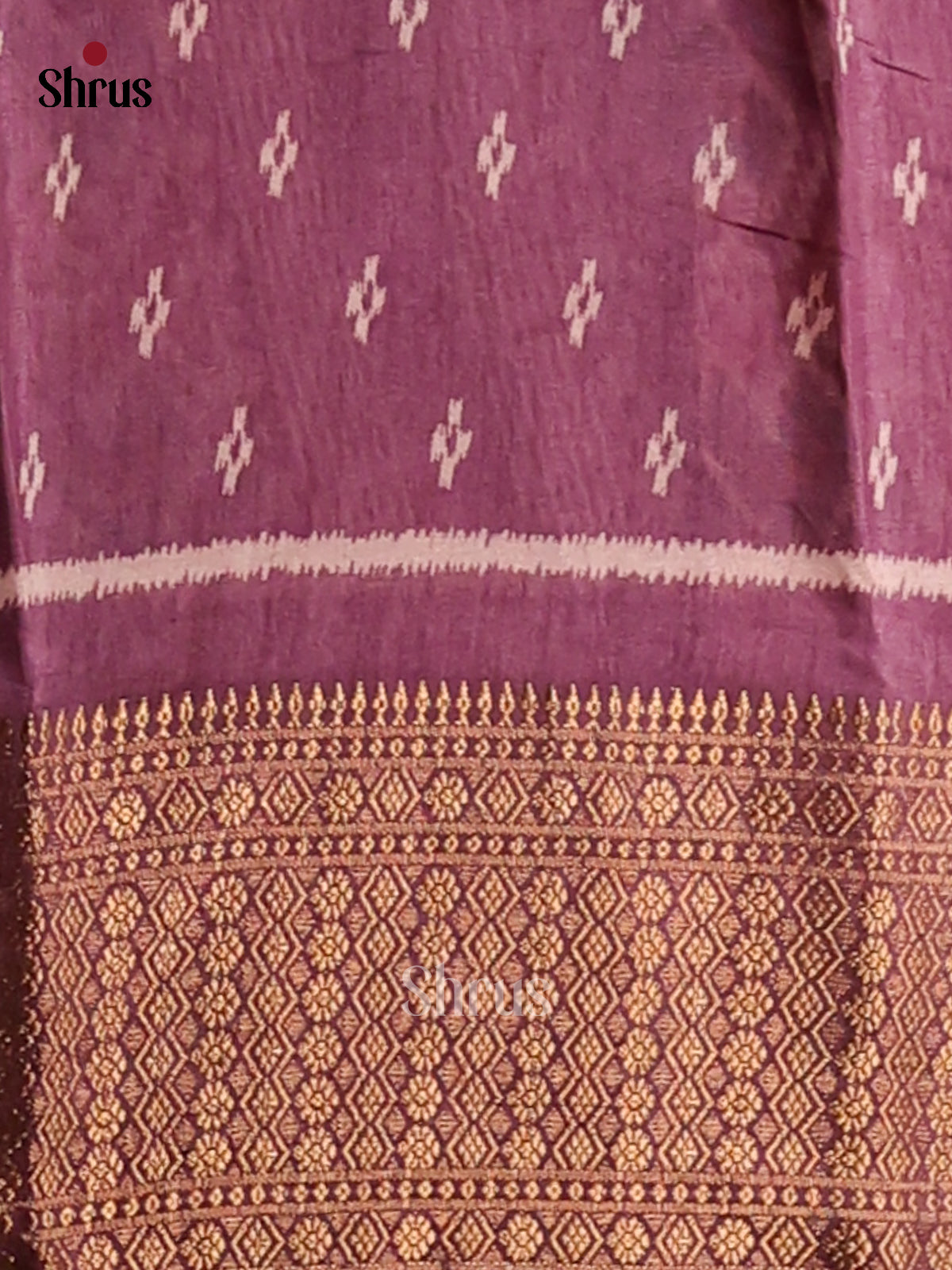 Purple - Semi Crepe Saree - Shop on Shrus.com