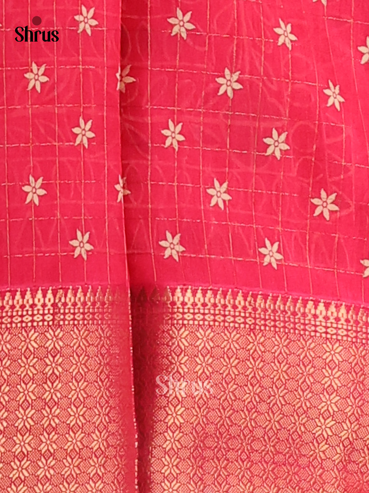 Pink - Semi Crepe Saree - Shop on Shrus.com