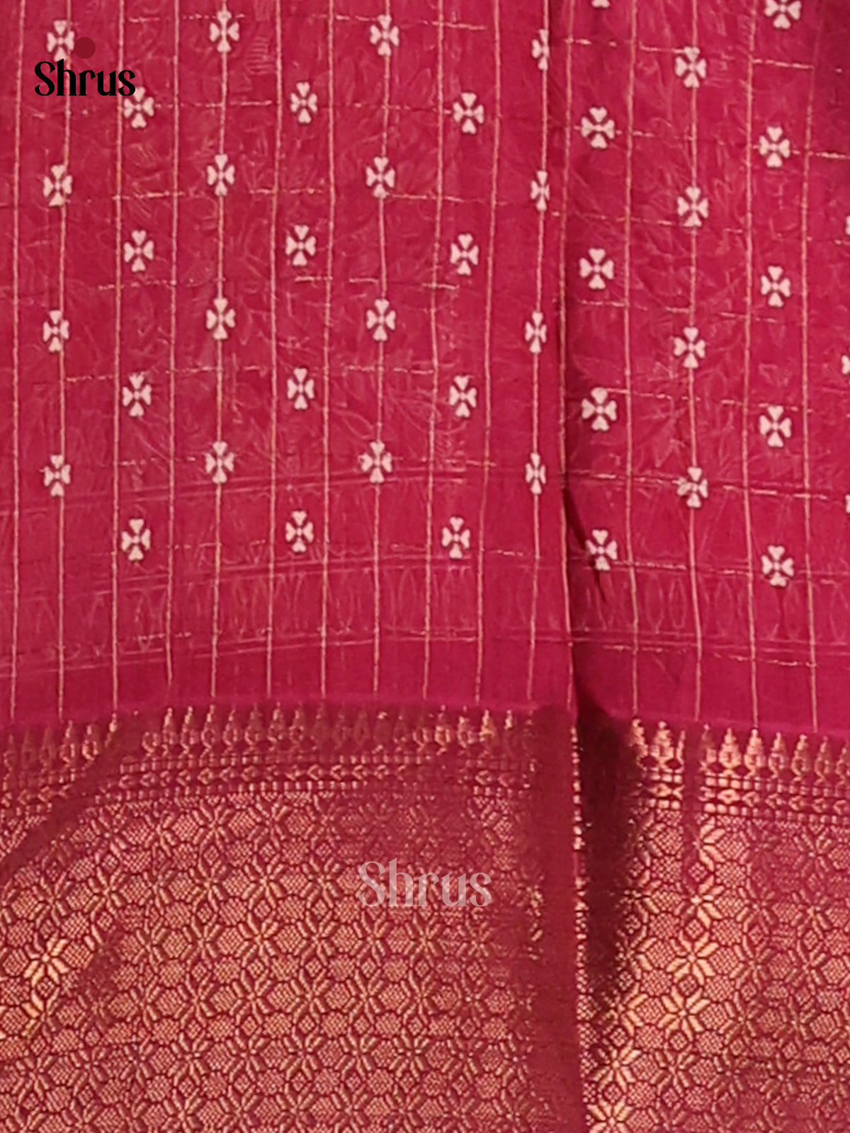 Maroon - Semi Crepe Saree - Shop on Shrus.com