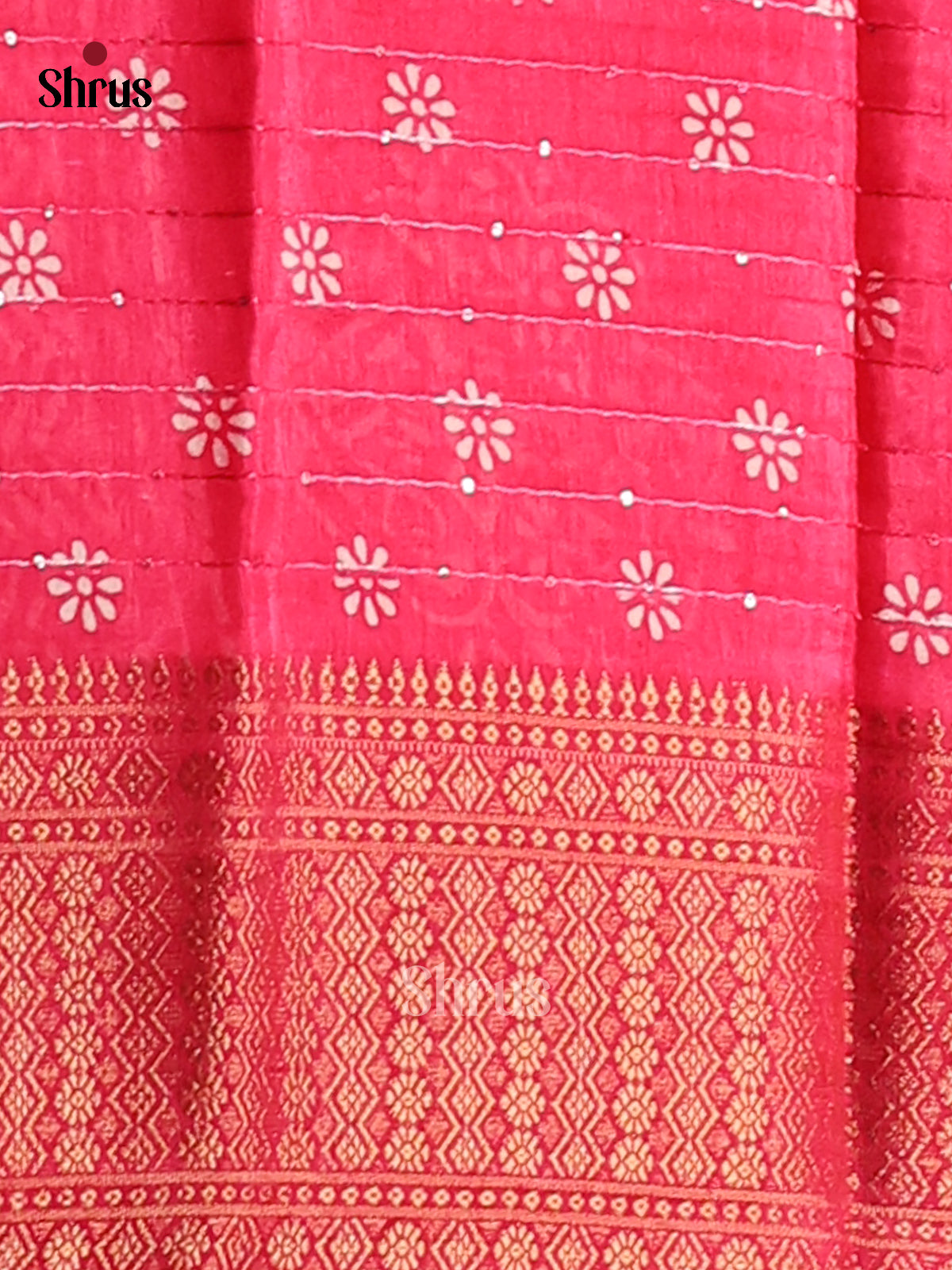 Pink - Semi Crepe Saree - Shop on Shrus.com