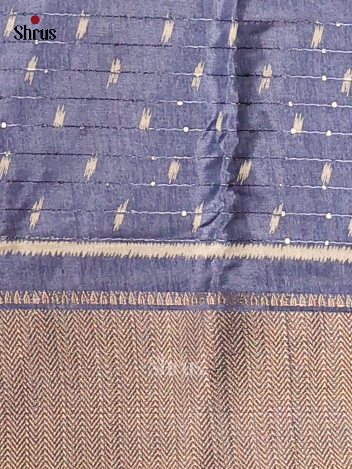 Blue - Semi Crepe Saree - Shop on Shrus.com