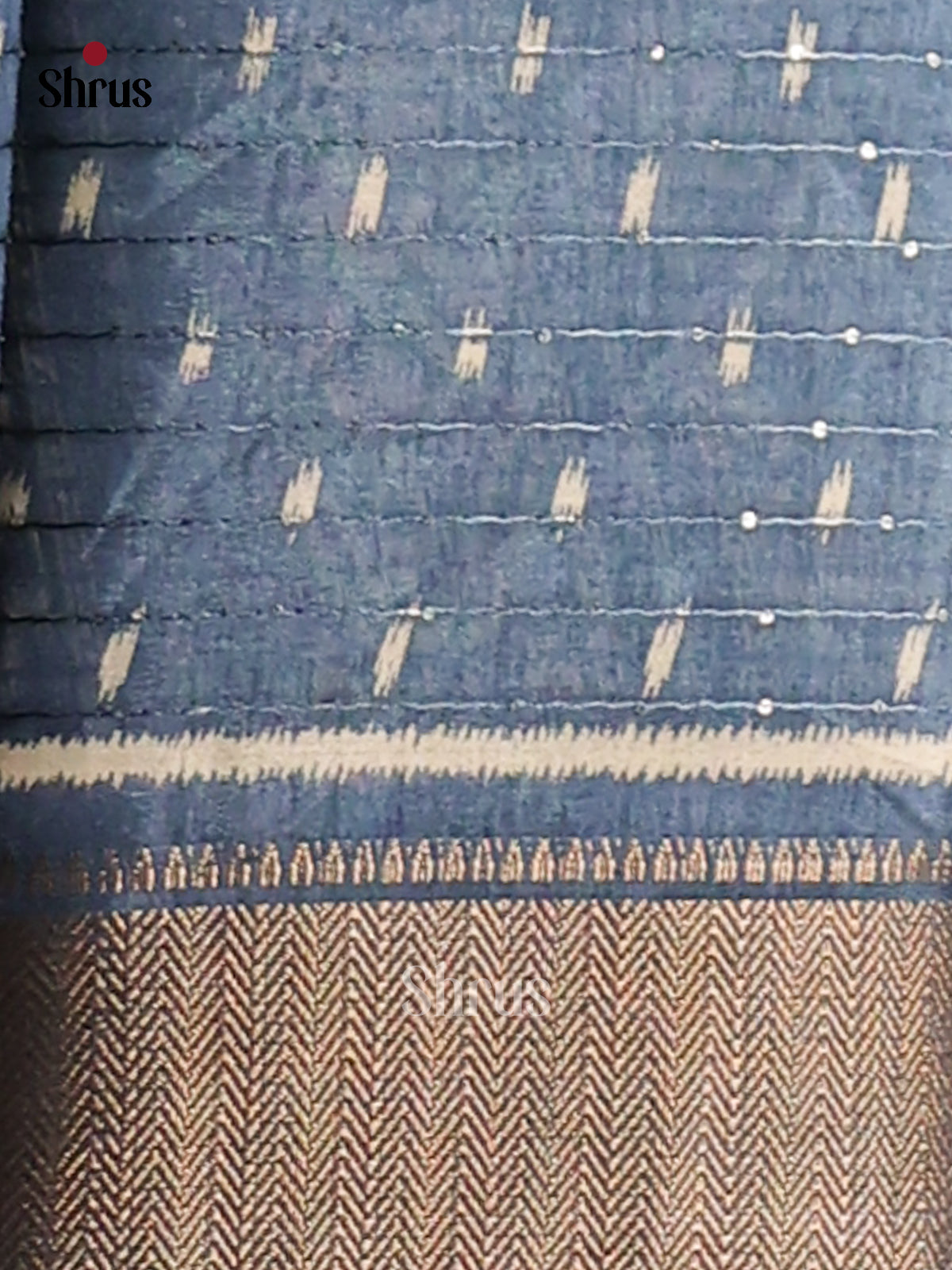 Blue - Semi Crepe Saree - Shop on Shrus.com