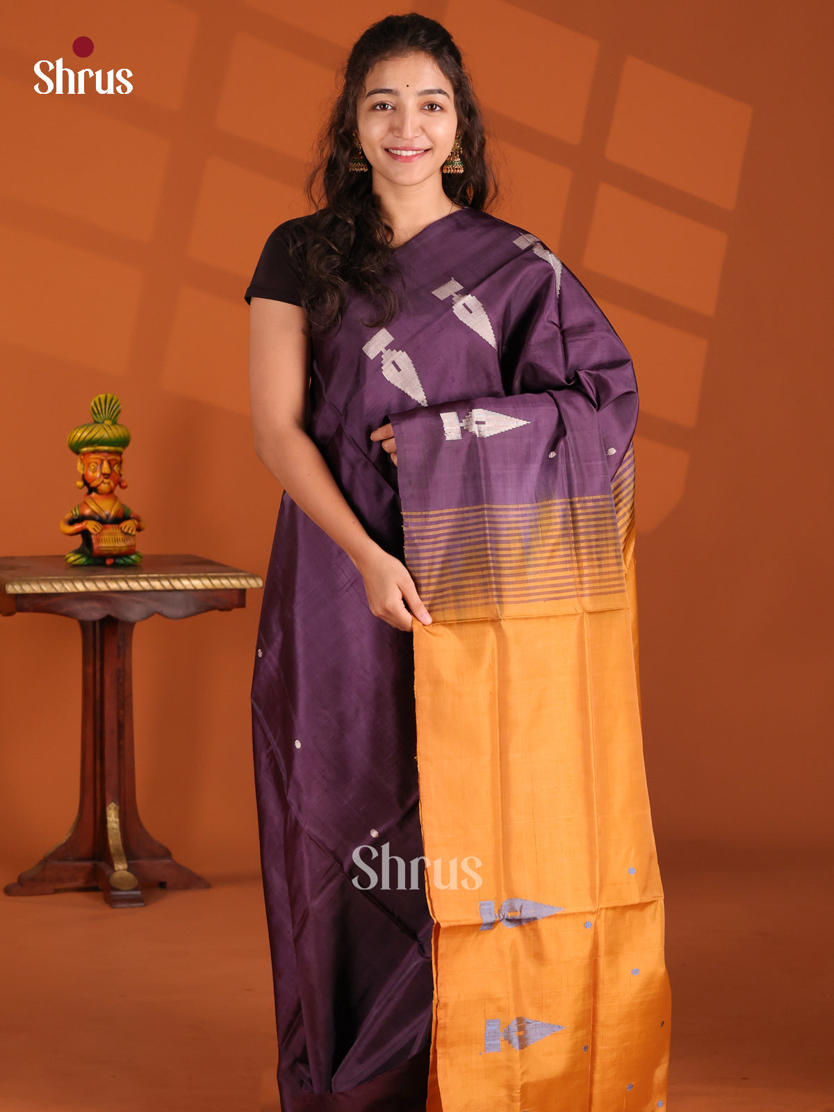 DES31150- Banana Pith Saree - Shop on Shrus.com
