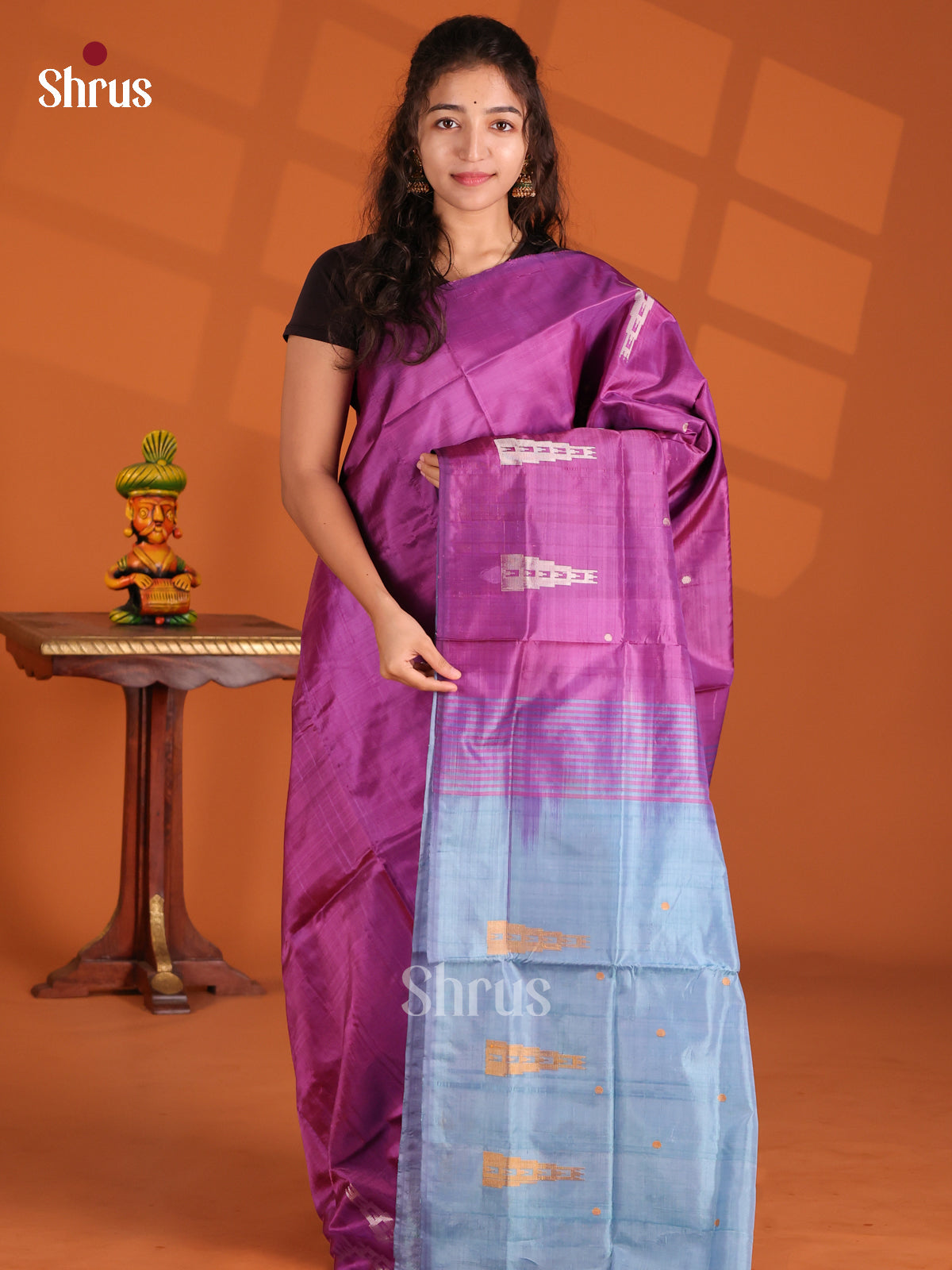 DES31155- Banana Pith Saree - Shop on Shrus.com