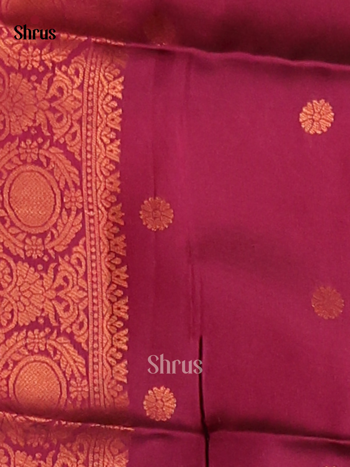 Mild Lavender & Maroon - Semi Softsilk Saree - Shop on Shrus.com