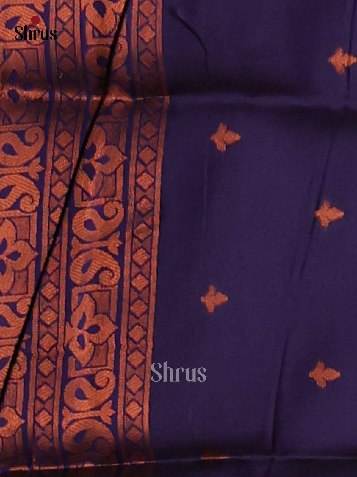 Teal & Blue - Semi Softsilk Saree - Shop on Shrus.com