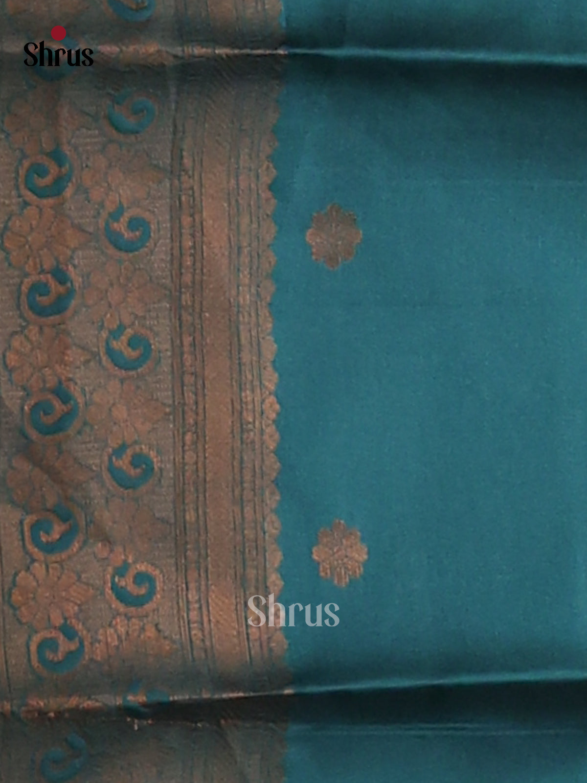 Mustardy Green & Blue- Semi Softsilk Saree - Shop on Shrus.com
