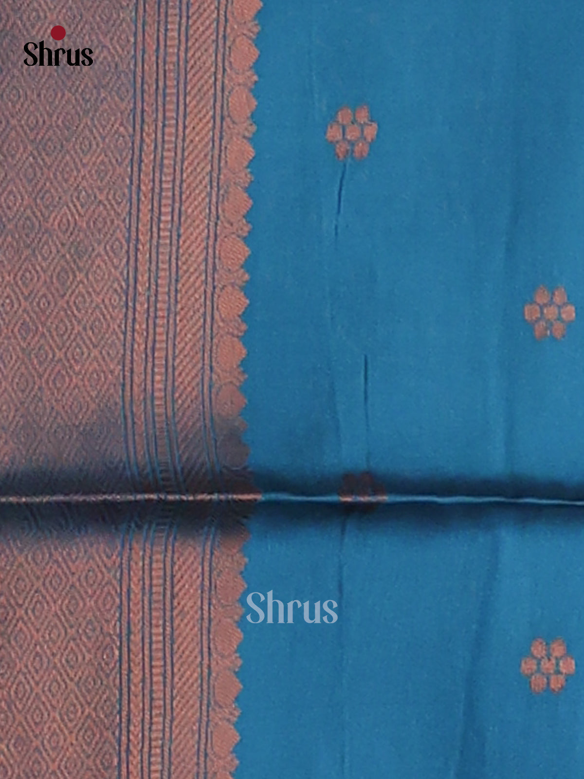 Pastel Blue & Blue - Semi Softsilk Saree - Shop on Shrus.com