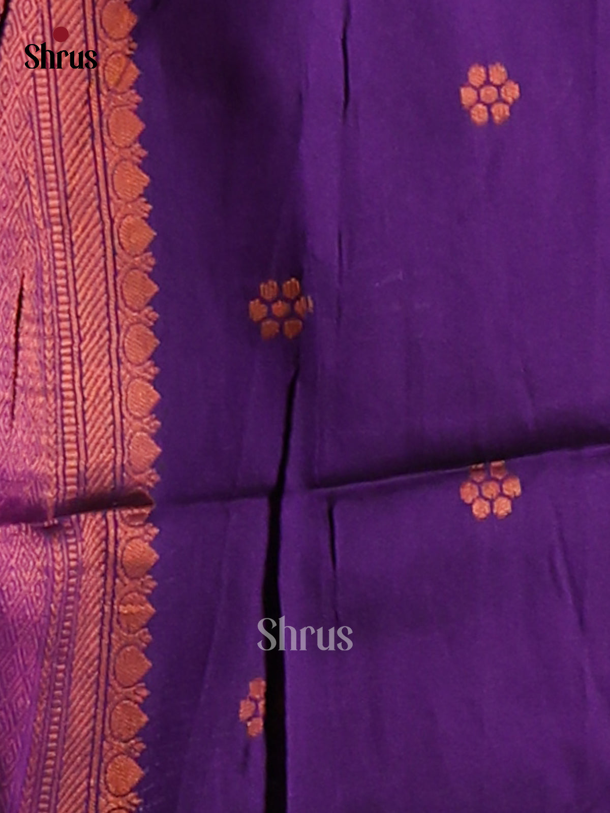 Lavender & Violet - Semi Softsilk Saree - Shop on Shrus.com