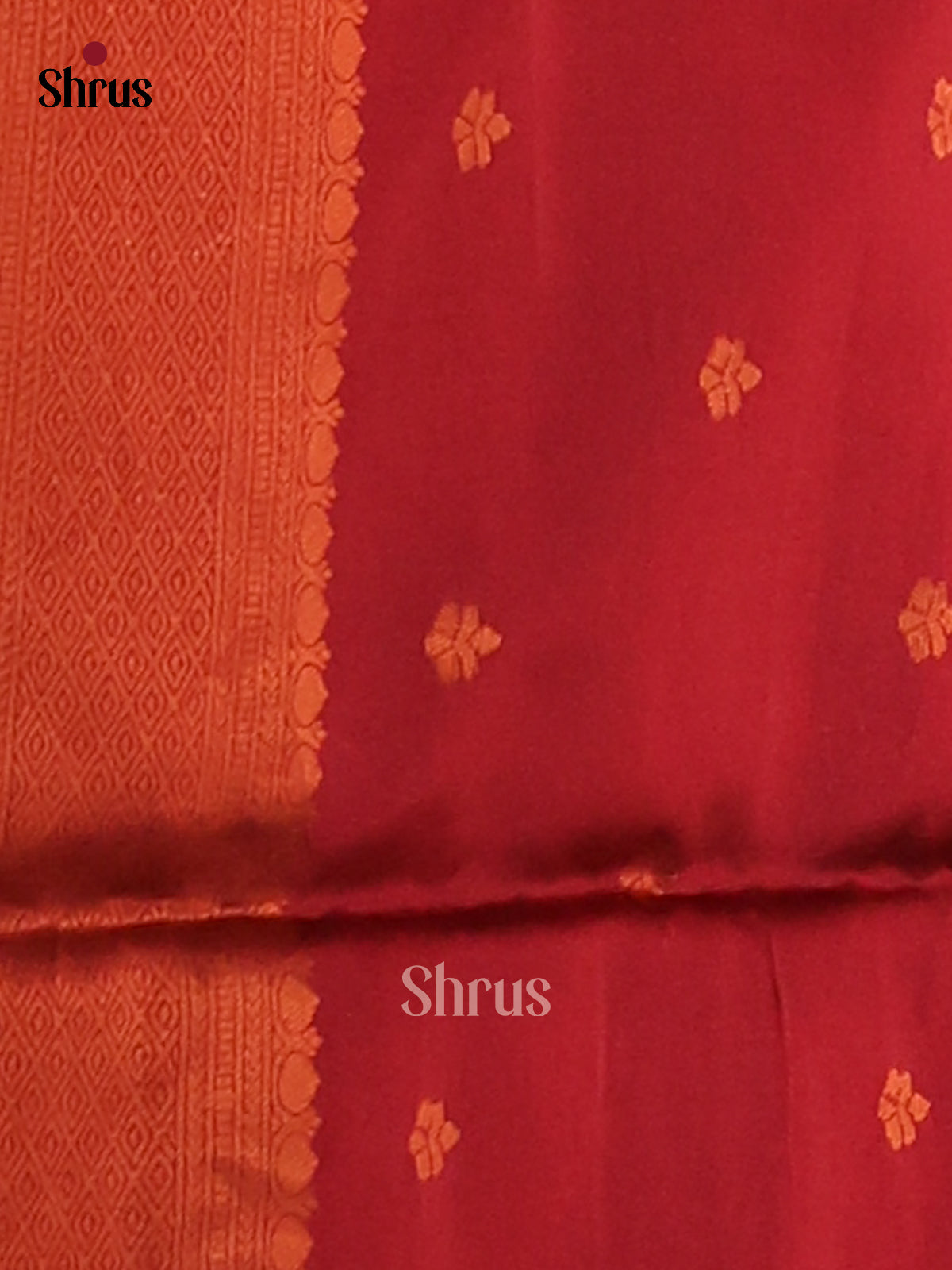 Dull Gold & Maroon- Semi Softsilk Saree - Shop on Shrus.com