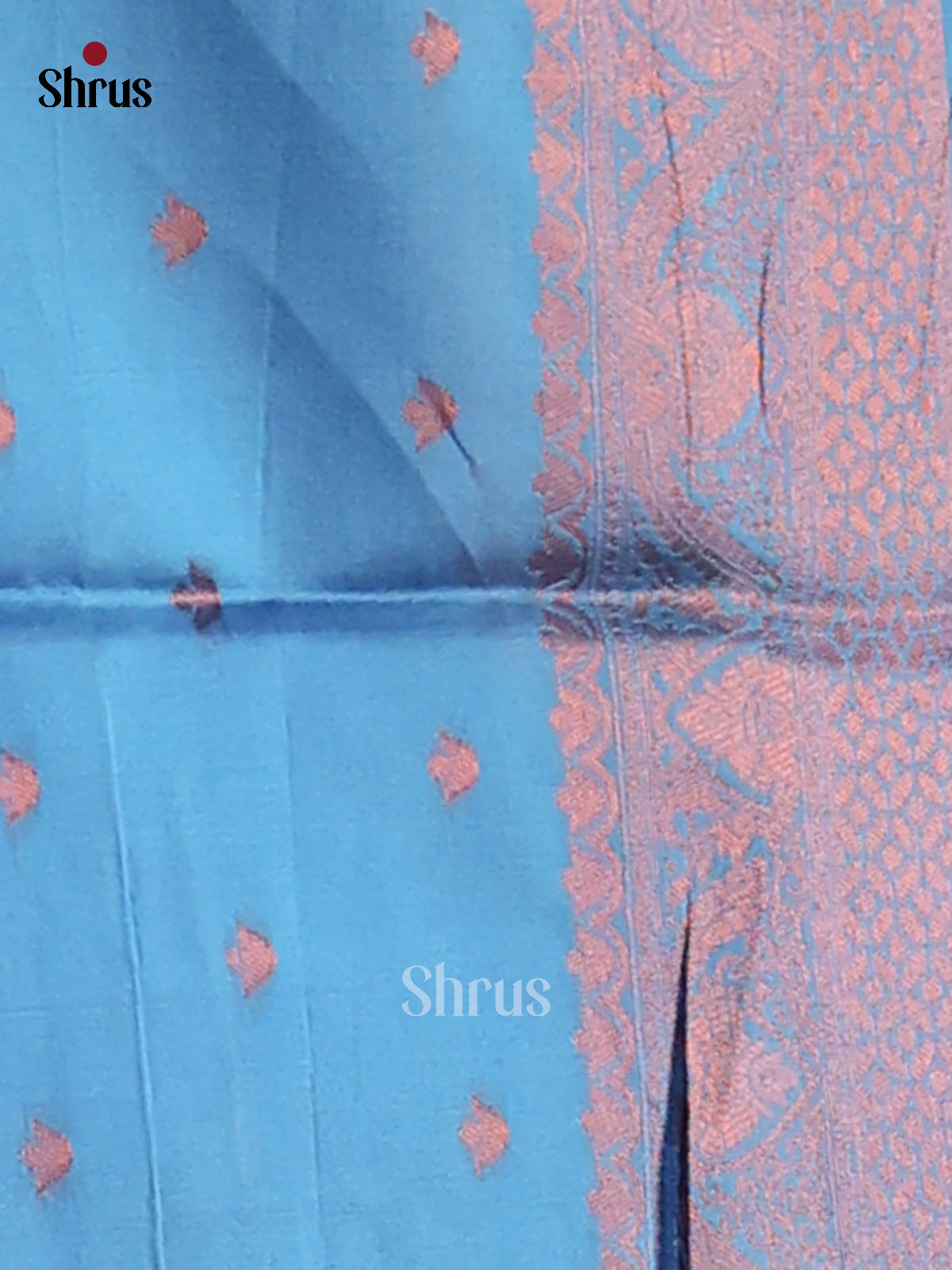 Wine & Blue - Semi Softsilk Saree - Shop on Shrus.com