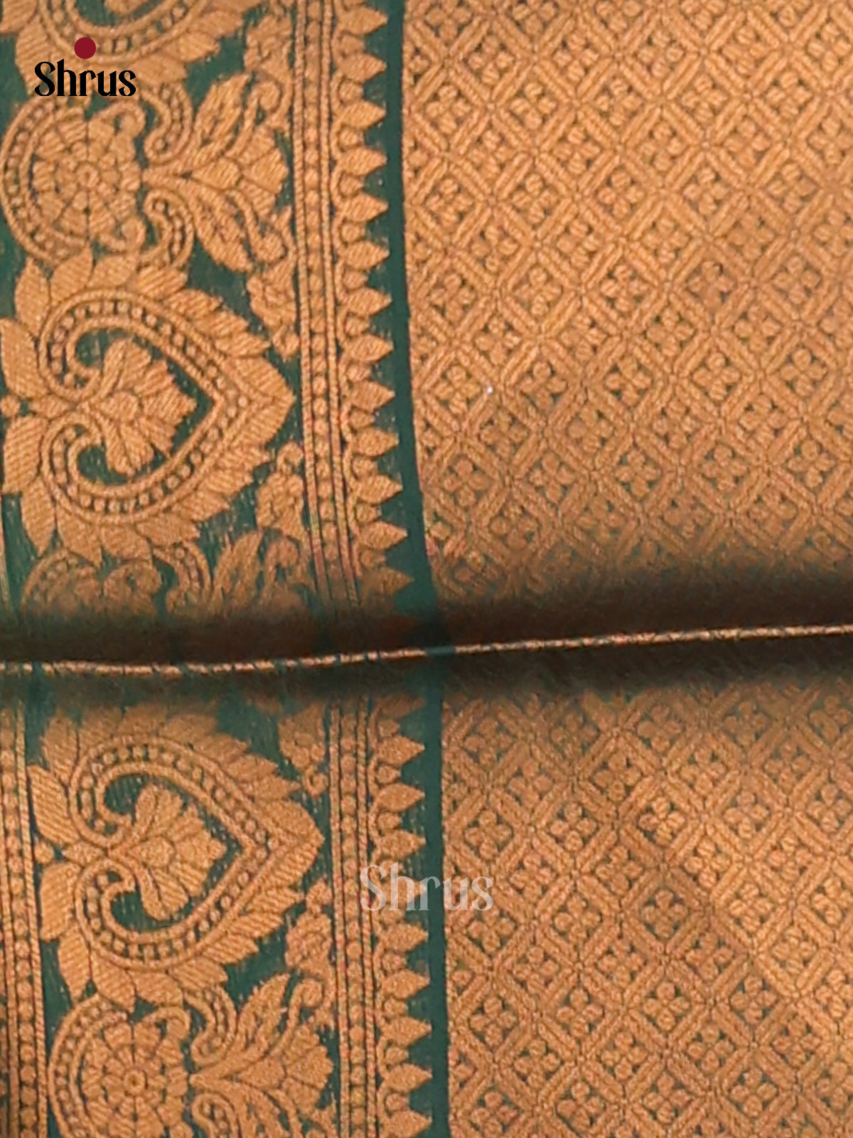 Mustardy Green & Green- Semi Softsilk Saree - Shop on Shrus.com