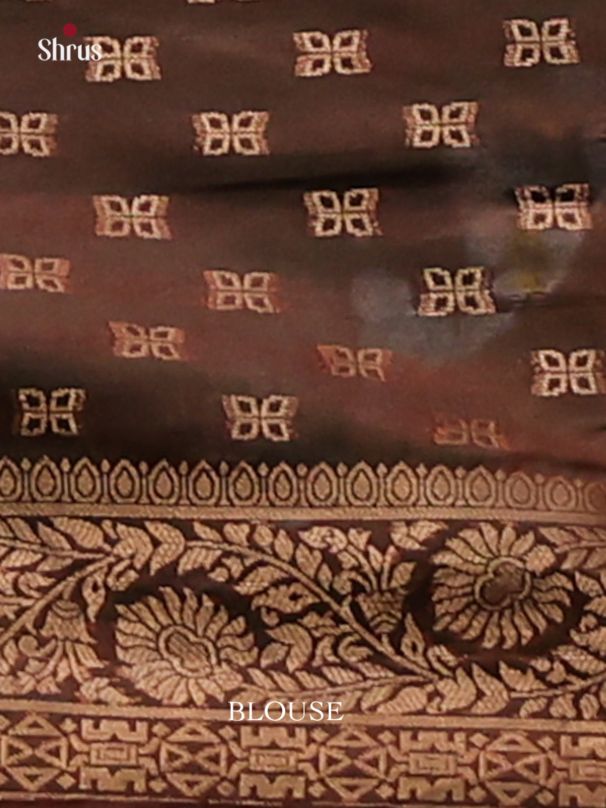 Brown - Semi Softsilk Saree - Shop on Shrus.com