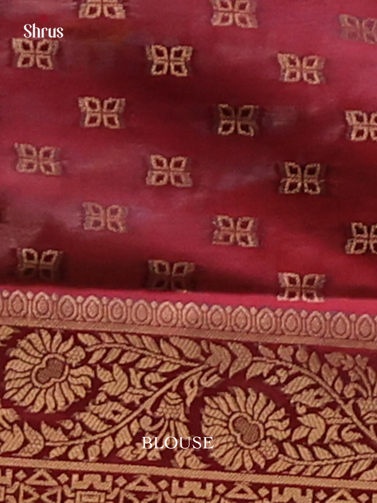 Maroon- Semi Softsilk Saree - Shop on Shrus.com