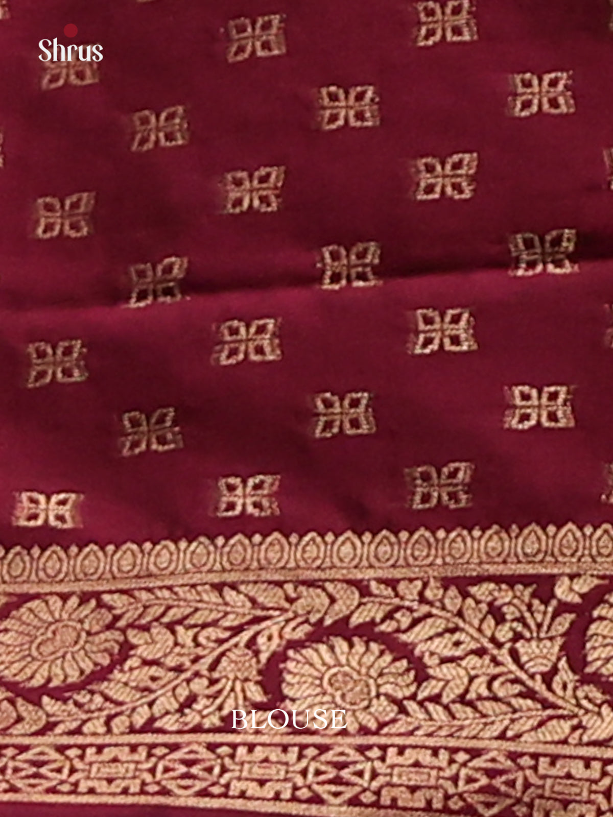 Maroon - Semi Softsilk Saree - Shop on Shrus.com