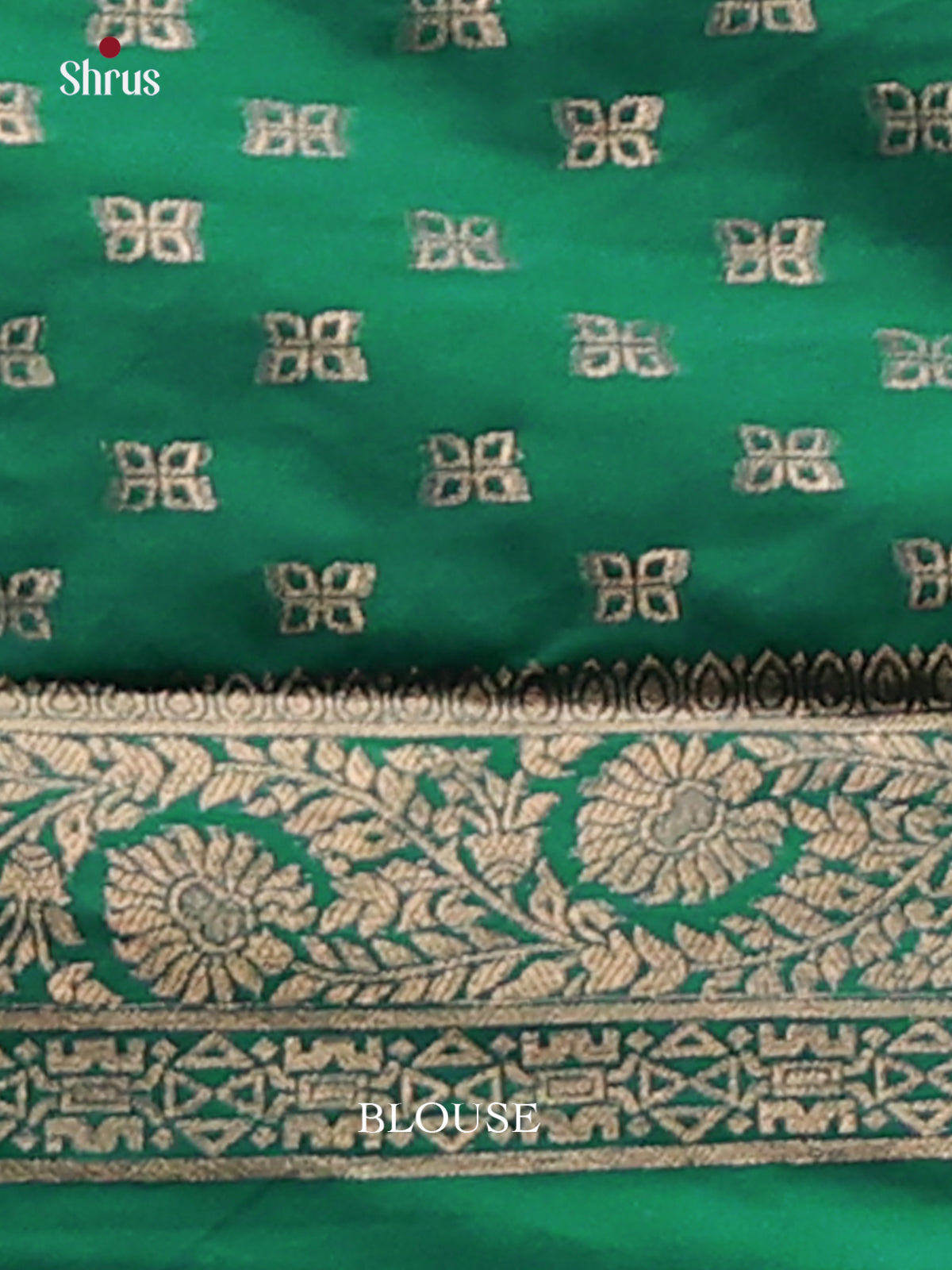 Green - Semi Softsilk Saree - Shop on Shrus.com