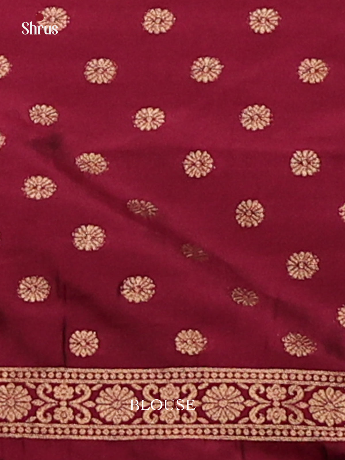 Maroon - Semi Softsilk Saree - Shop on Shrus.com
