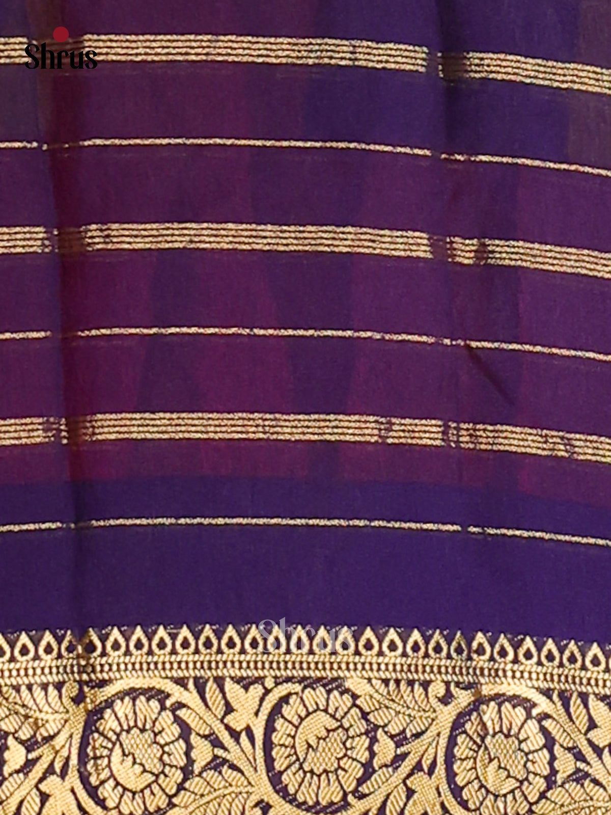 Mustard & Blue - Semi Mysore silk saree - Shop on Shrus.com