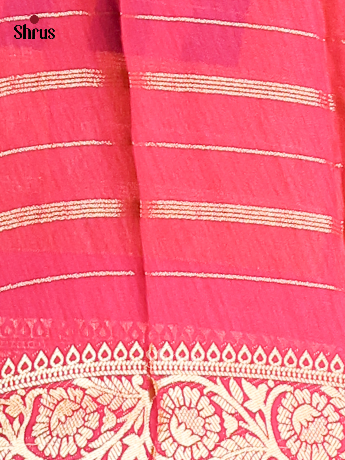 Blue & Pink - Semi Mysore silk saree - Shop on Shrus.com