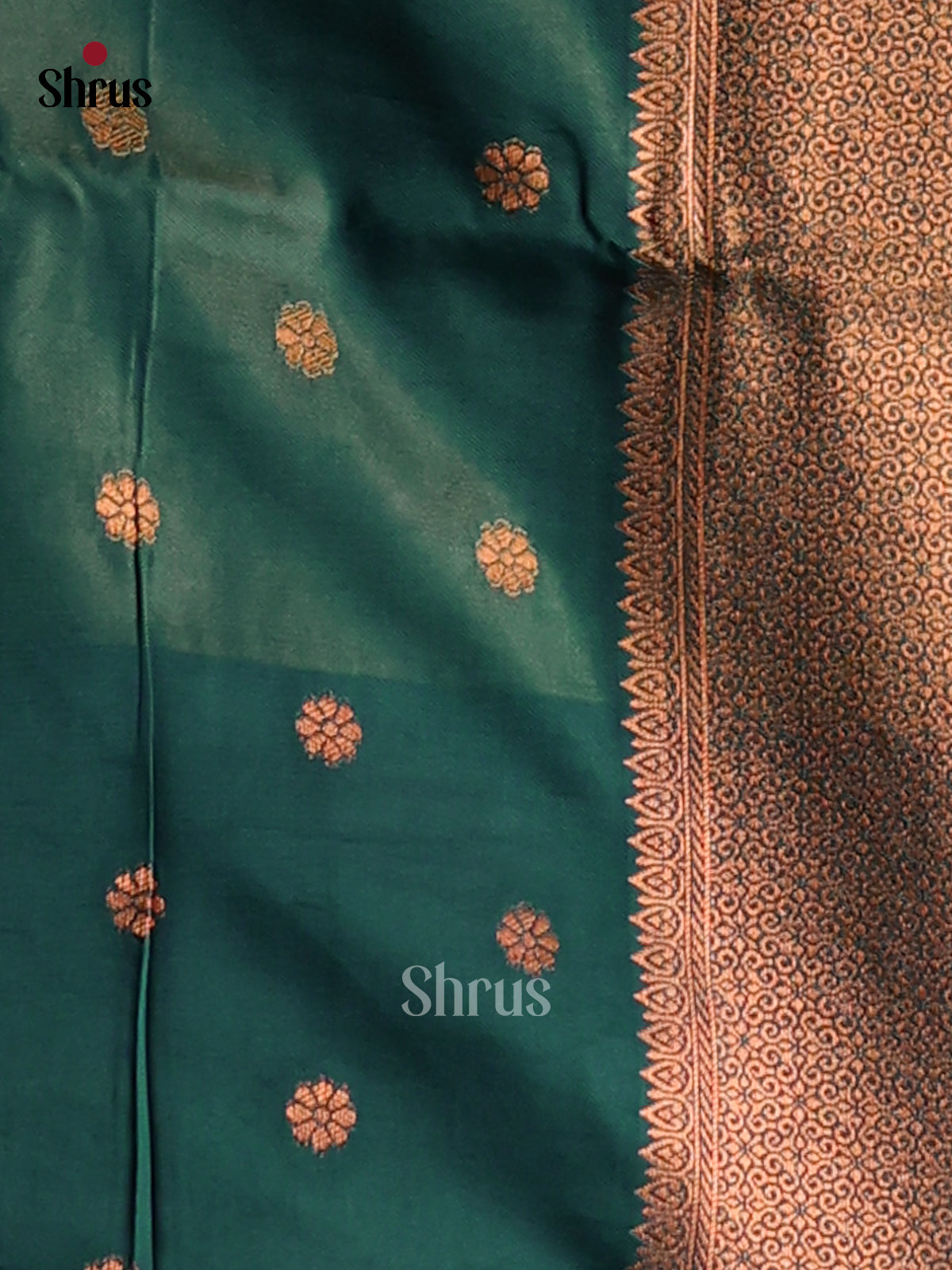 Green & Peacock Green- Semi Softsilk Saree - Shop on Shrus.com