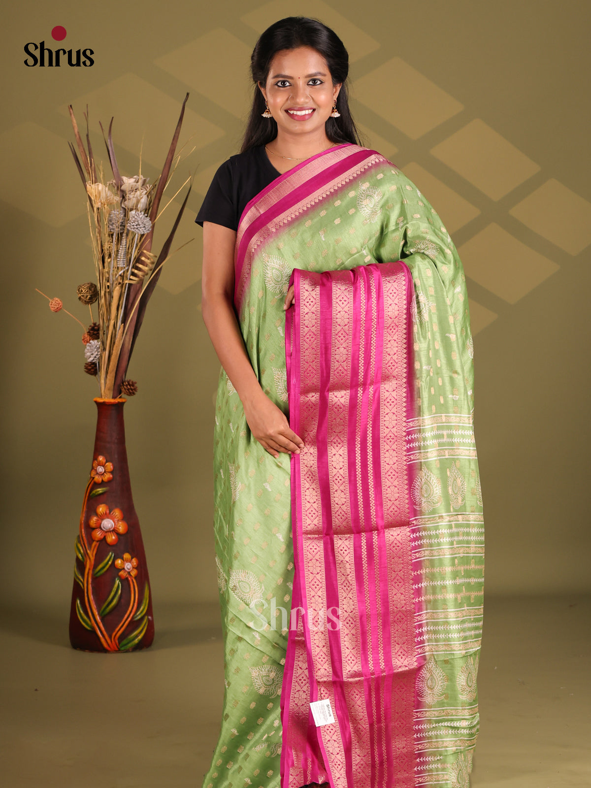 DFS02148 - Champa semitussar Saree - Shop on Shrus.com