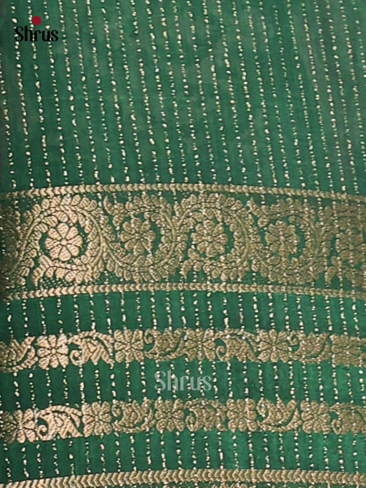 Pink and Green - Semi Crepe Saree - Shop on Shrus.com