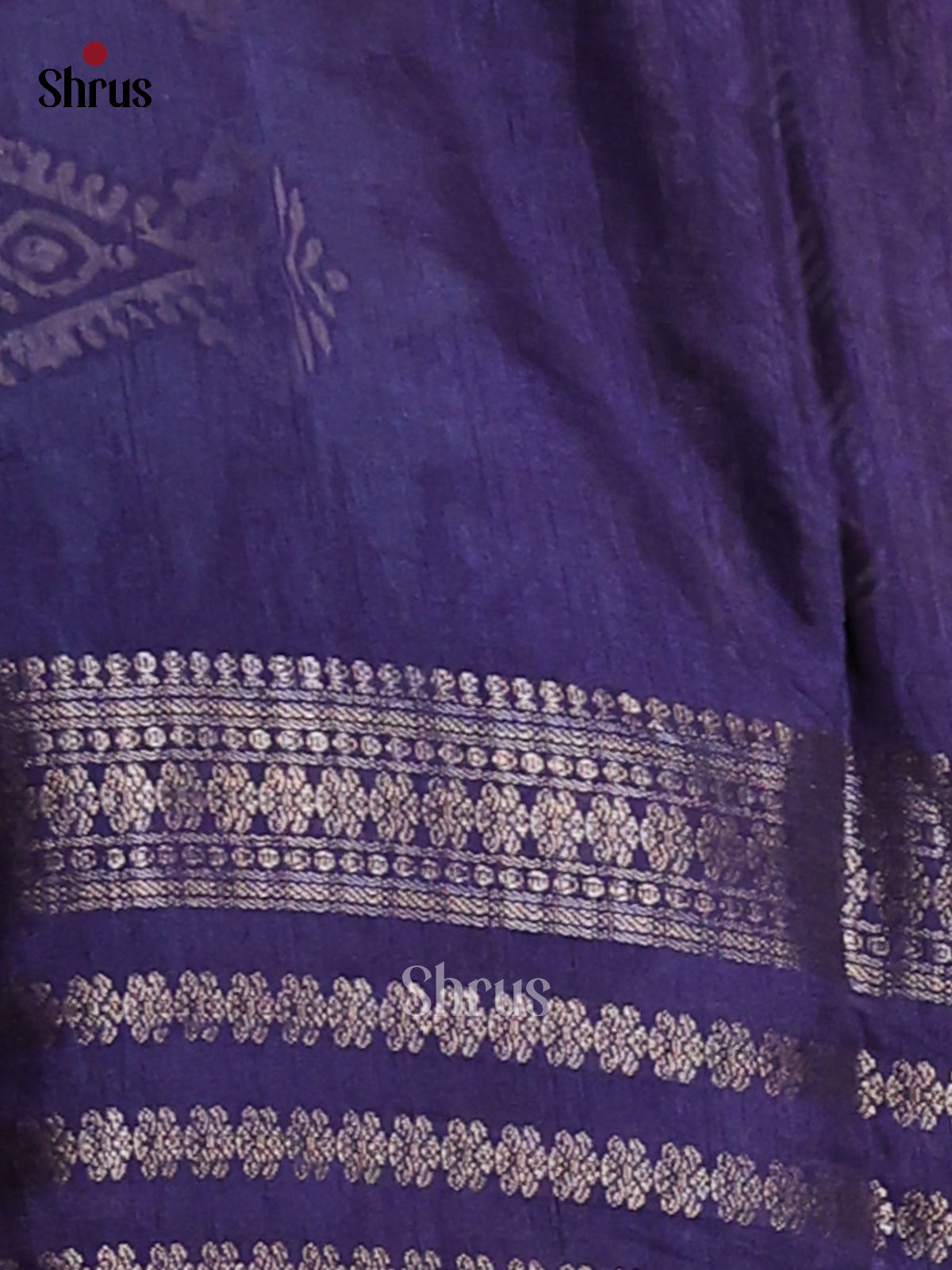 Light Blue & Blue - Semi Crepe Saree - Shop on Shrus.com
