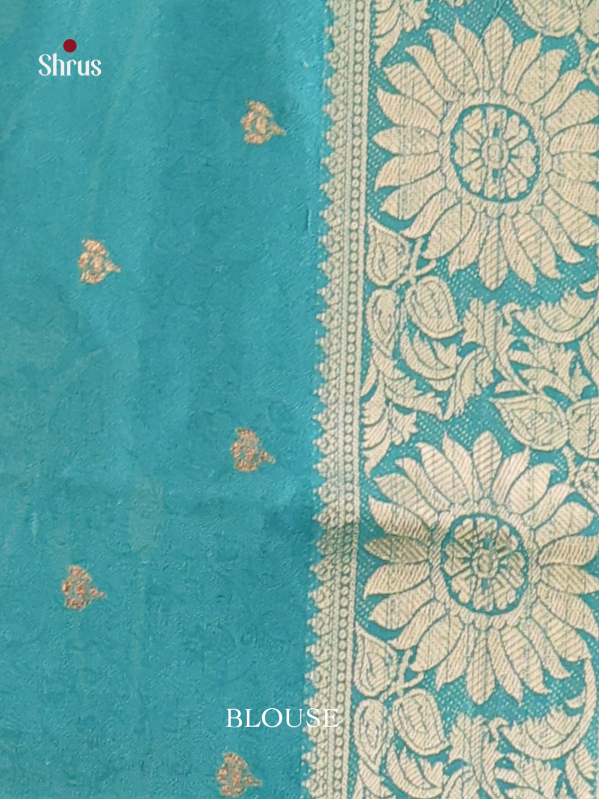 Green & Blue- Semi Dola silk Saree - Shop on Shrus.com