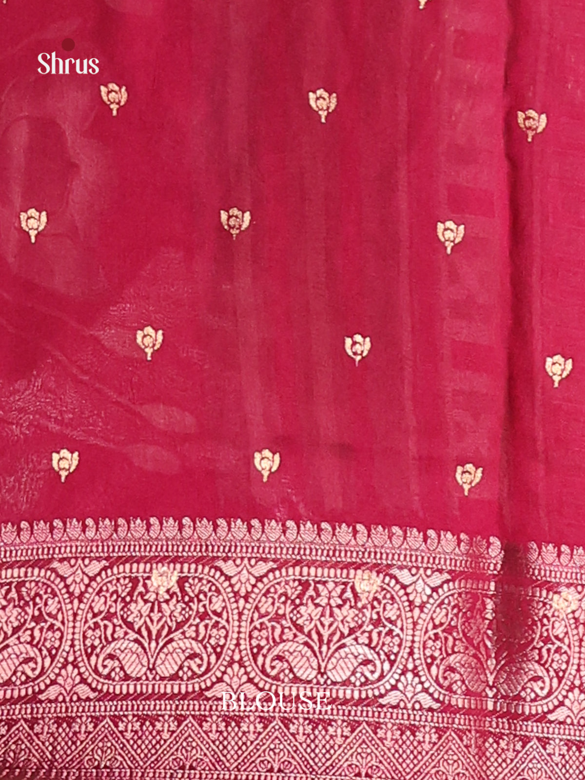 Grey & Maroon - Semi Dola silk Saree - Shop on Shrus.com