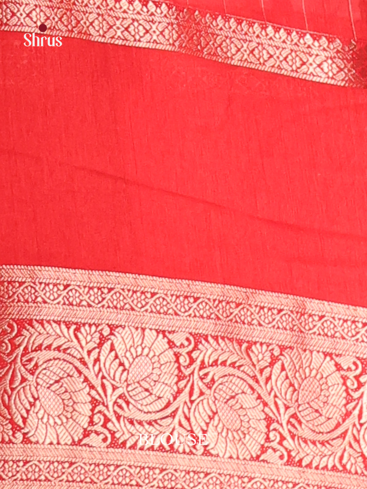 Green & Red - Semi Dola silk Saree - Shop on Shrus.com