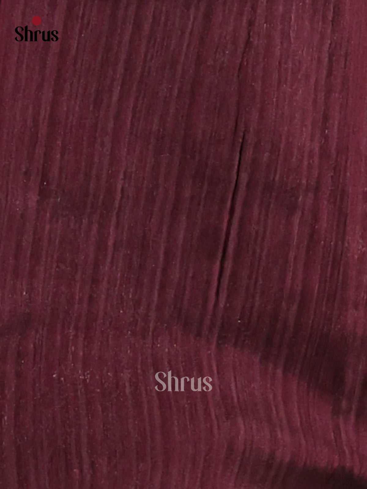 Maroon - Semi Jute Saree - Shop on Shrus.com