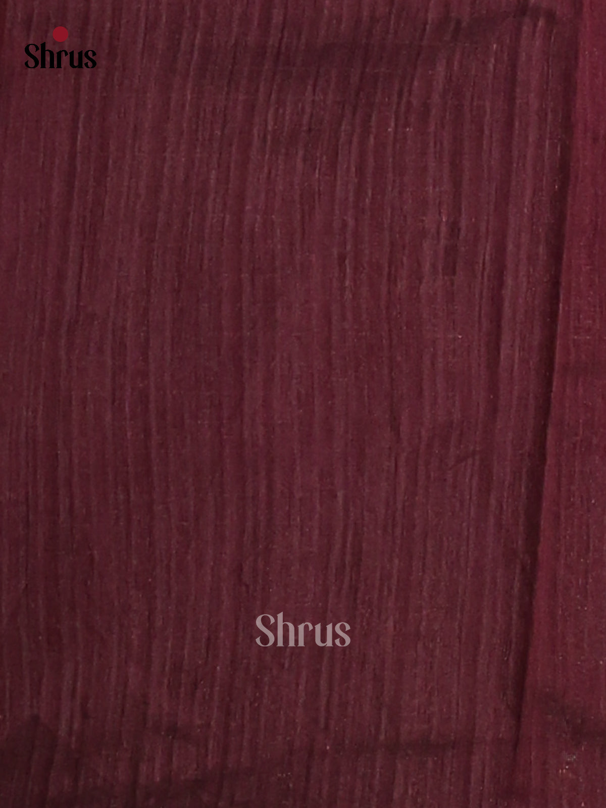 Wine- Semi Jute Saree - Shop on Shrus.com