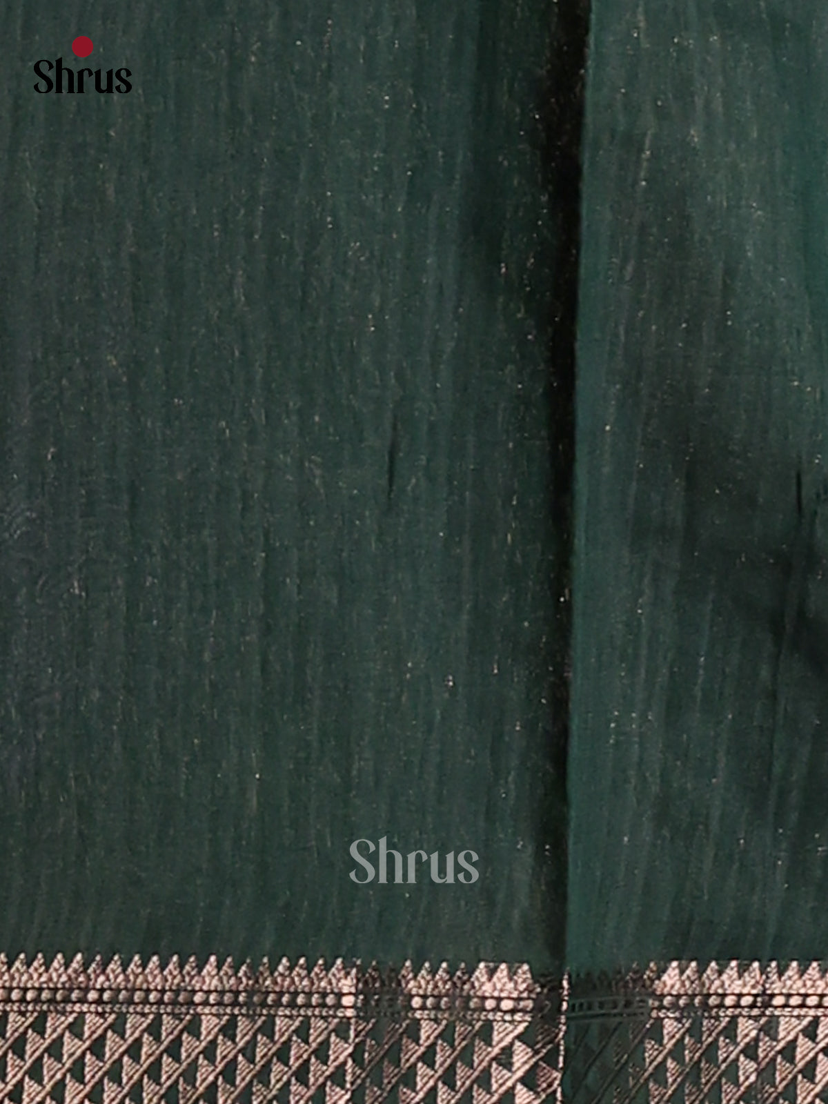 Dark Green- Semi Jute Saree - Shop on Shrus.com