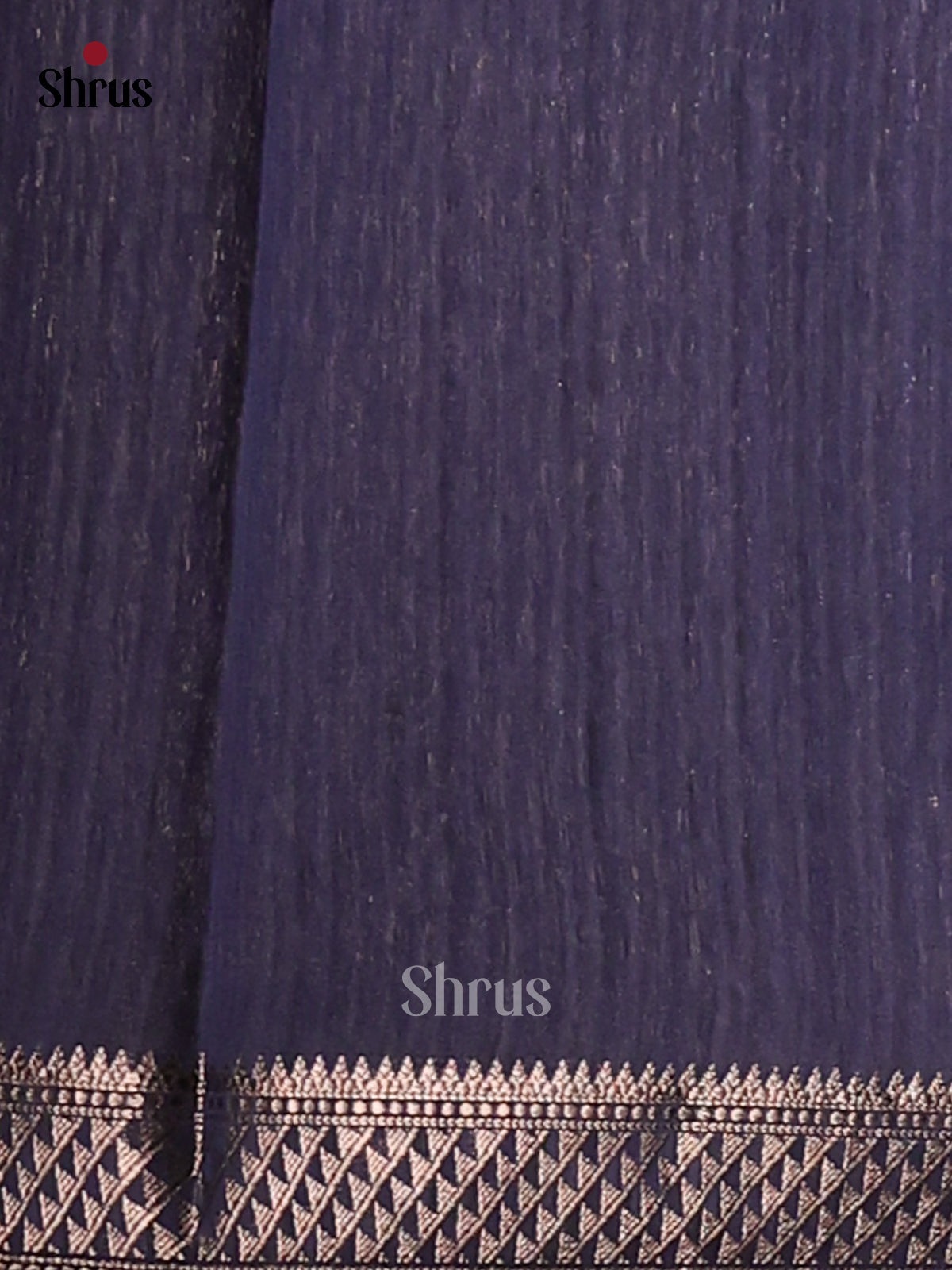 Blue- Semi Jute Saree - Shop on Shrus.com