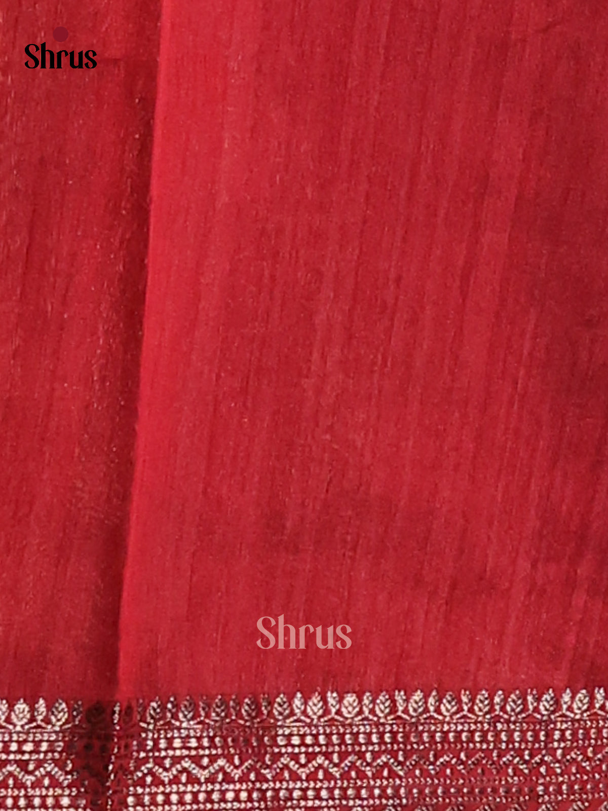Maroon - Semi Jute Saree - Shop on Shrus.com