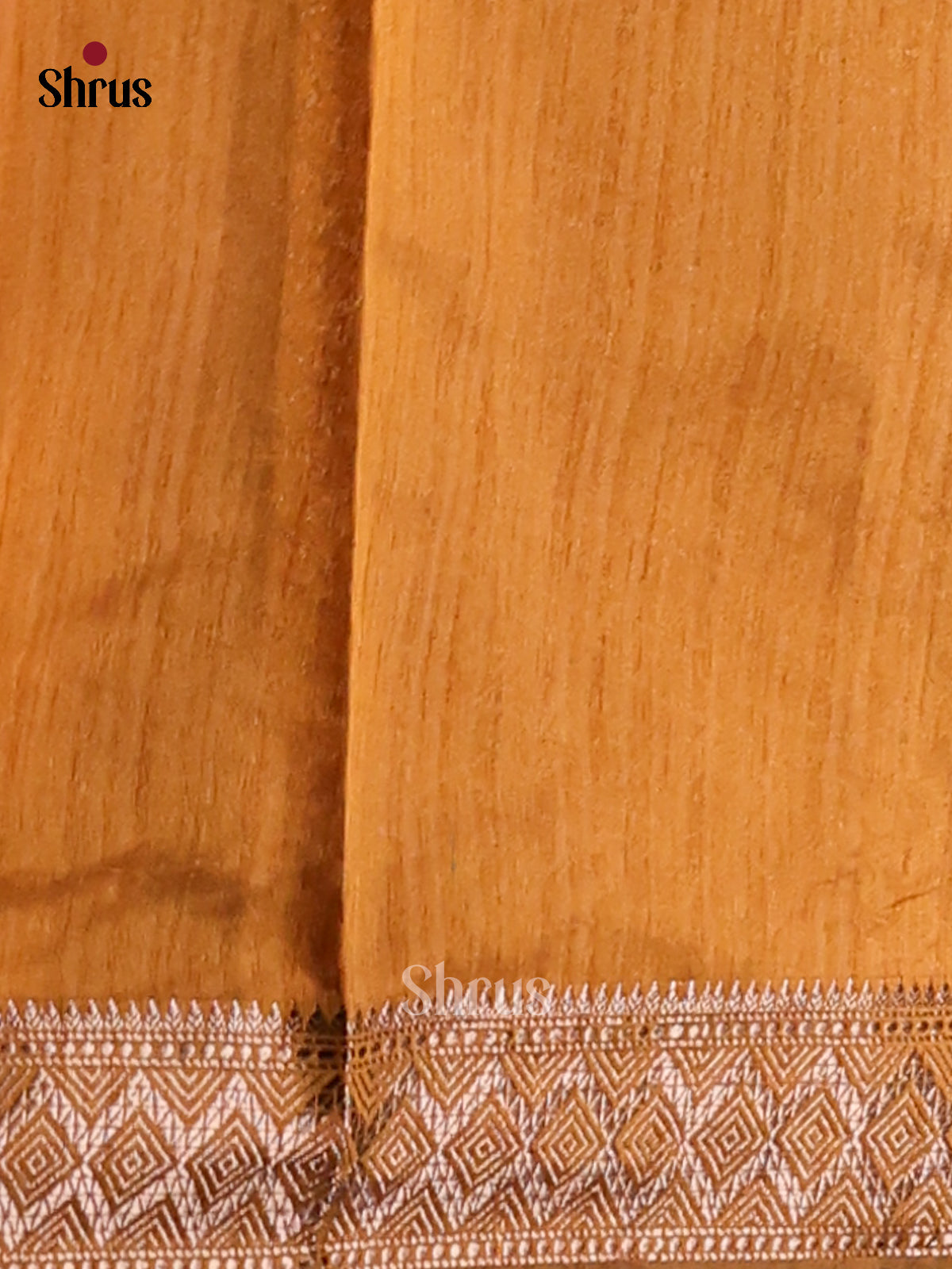 Mustard - Semi Jute Saree - Shop on Shrus.com