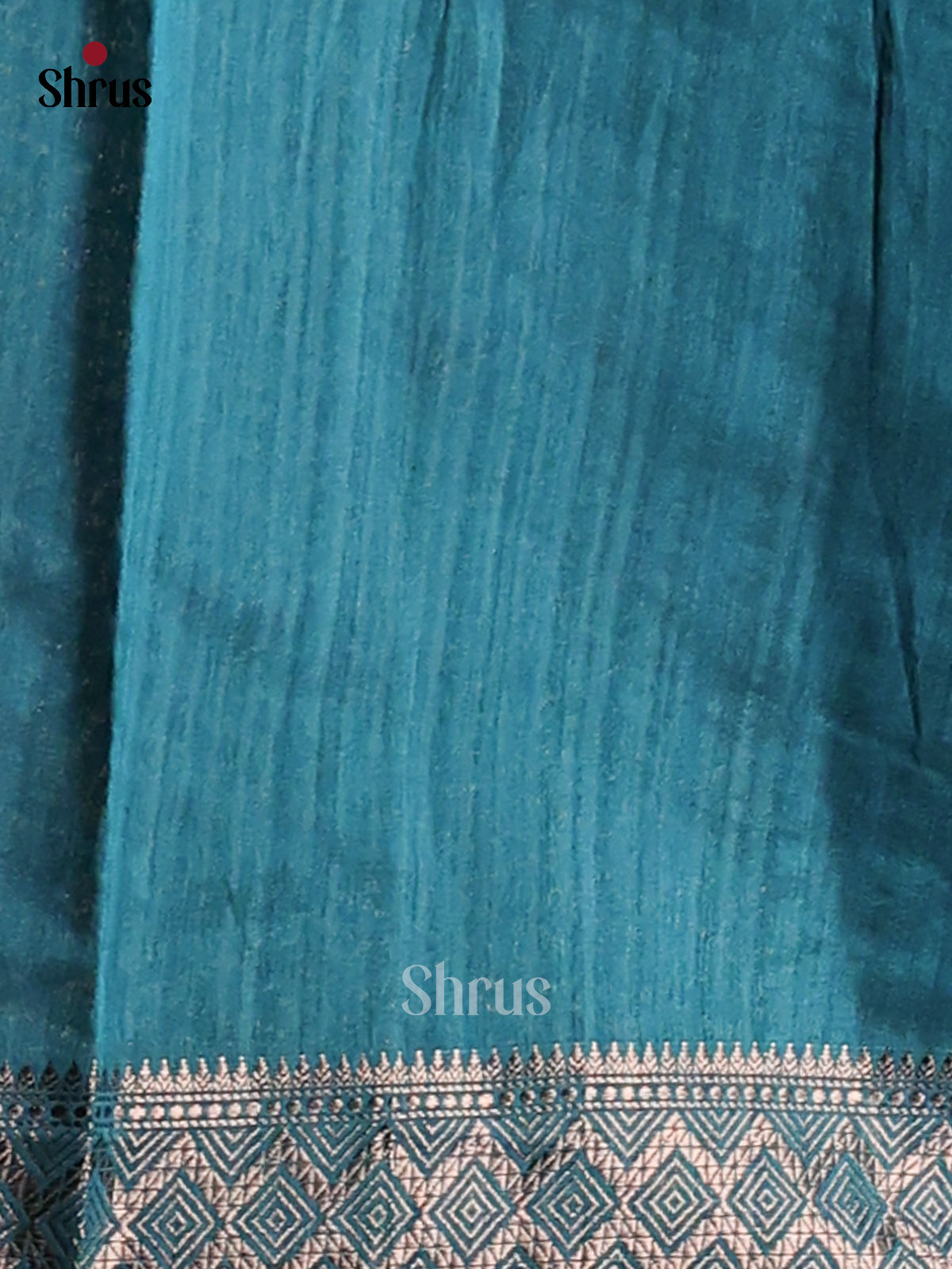 Blue- Semi Jute Saree - Shop on Shrus.com