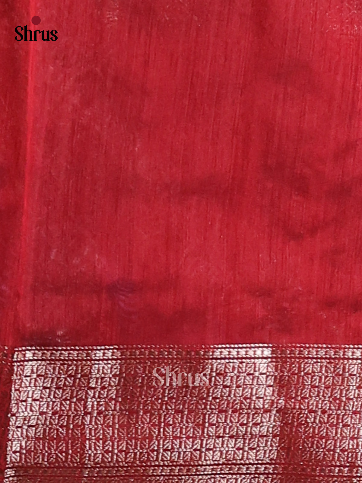 Maroon- Semi Jute Saree - Shop on Shrus.com