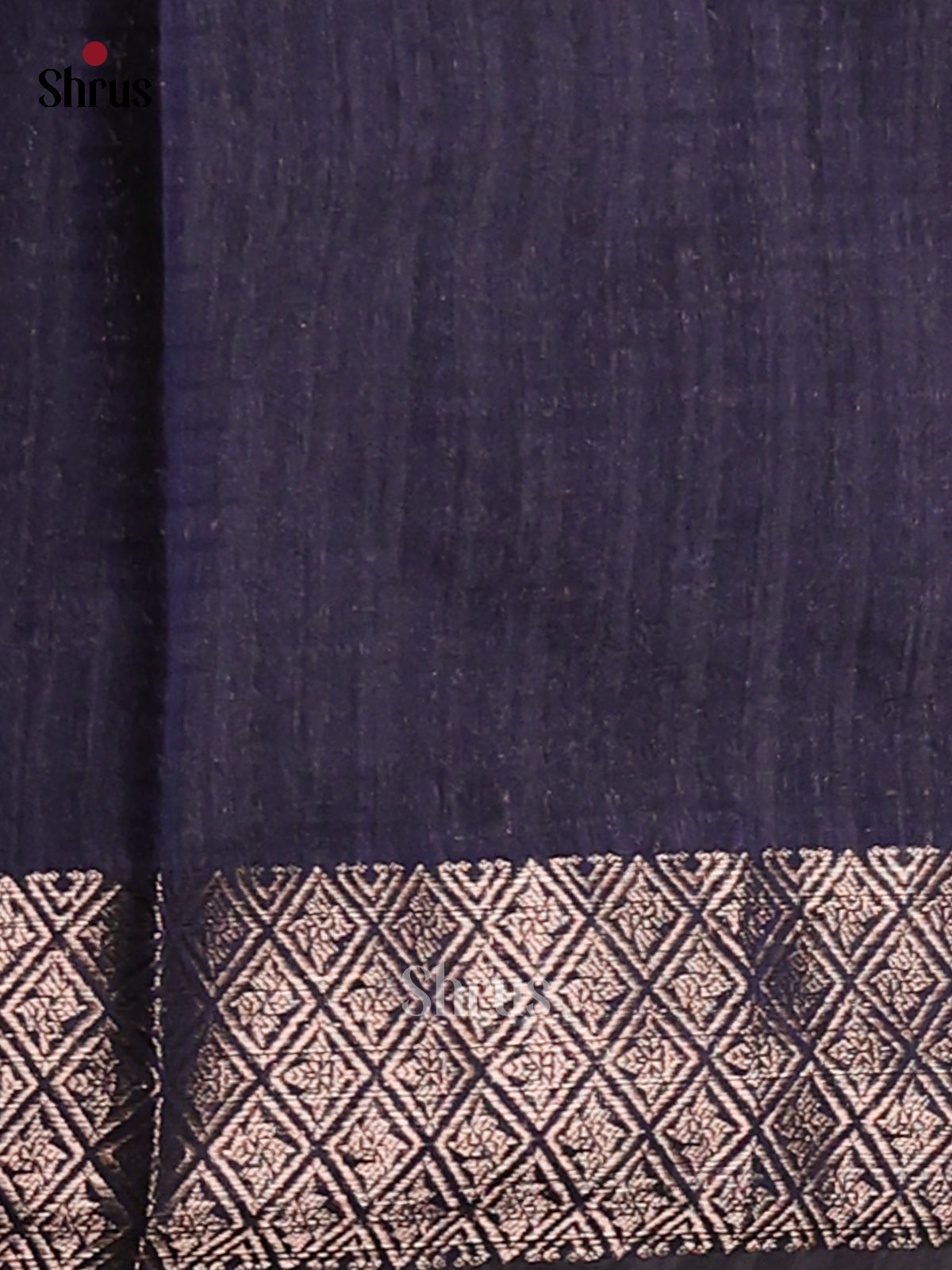 Blue - Semi Jute Saree - Shop on Shrus.com